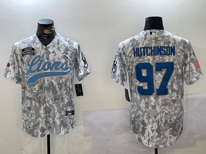 Men Detroit Lions #97 Hutchinson Nike Arctic Camo 2024 Salute to Service Limited NFL Jersey style 1->detroit lions->NFL Jersey